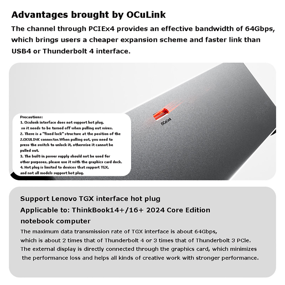 AG02/AG01 EGPU Dock with OCuLi - Oculink Egpu Dock Graphics Card ulasan dan harga